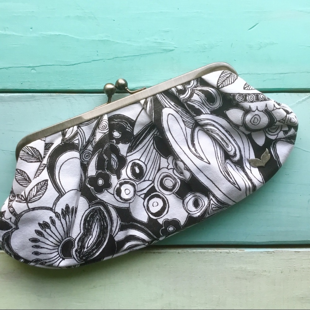 Black And White Fabric Clutch